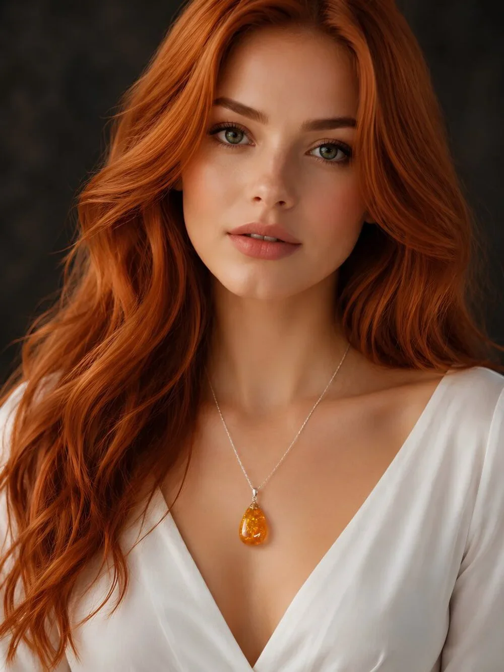 Baltic Amber Lemon Drop Pendant in Sterling Silver